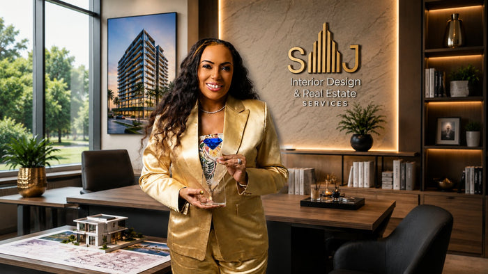 Global Elite Awards winner with trophy